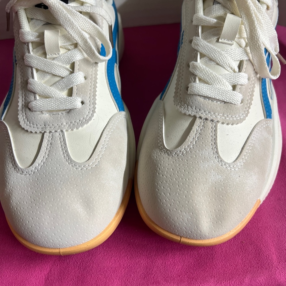 De Florence 8.5 de clouda white and turquoise sneakers - Picture 3 of 7